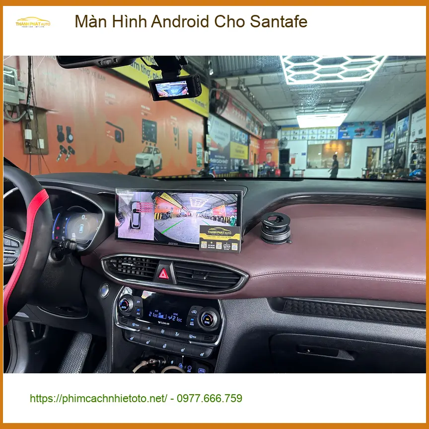 Cô Hiền lắp Màn Hình Android Cho Santafe tại Quận 12