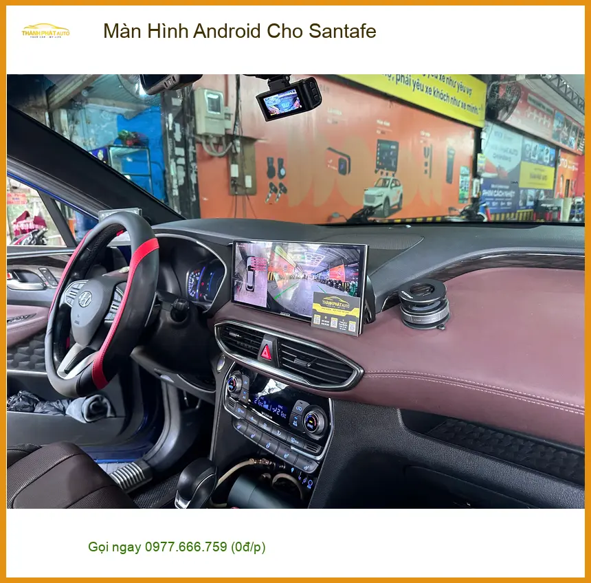Cô Hiền lắp Màn Hình Android Cho Santafe tại Quận 12 ảnh thực tế 2