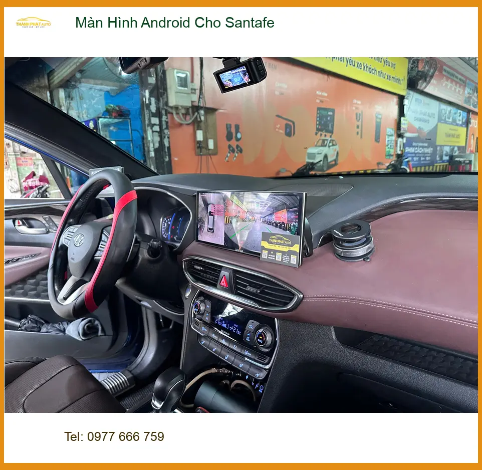 Cô Hiền lắp Màn Hình Android Cho Santafe tại Quận 12 ảnh thực tế 3