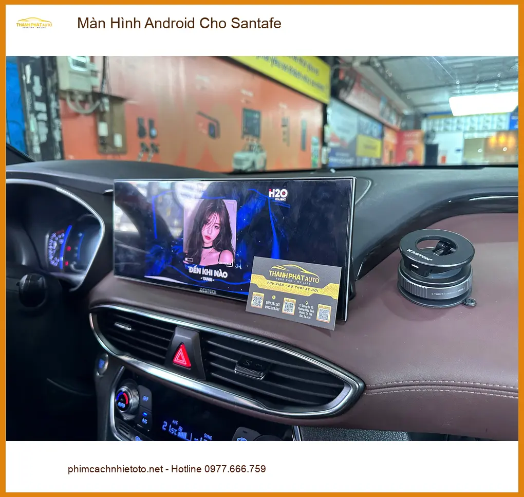 Cô Hiền lắp Màn Hình Android Cho Santafe tại Quận 12 ảnh thực tế 4