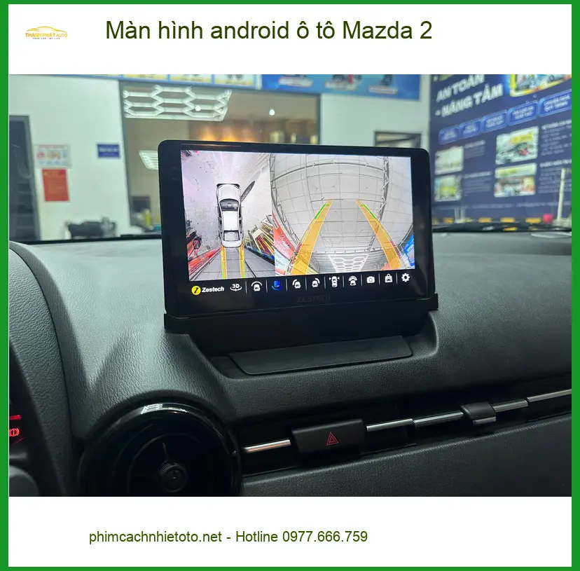 Anh Lộc lắp màn hình Android ô tô cho Mazda 2 ở Quận 12 vì màn zin thiếu tính năng giải trí