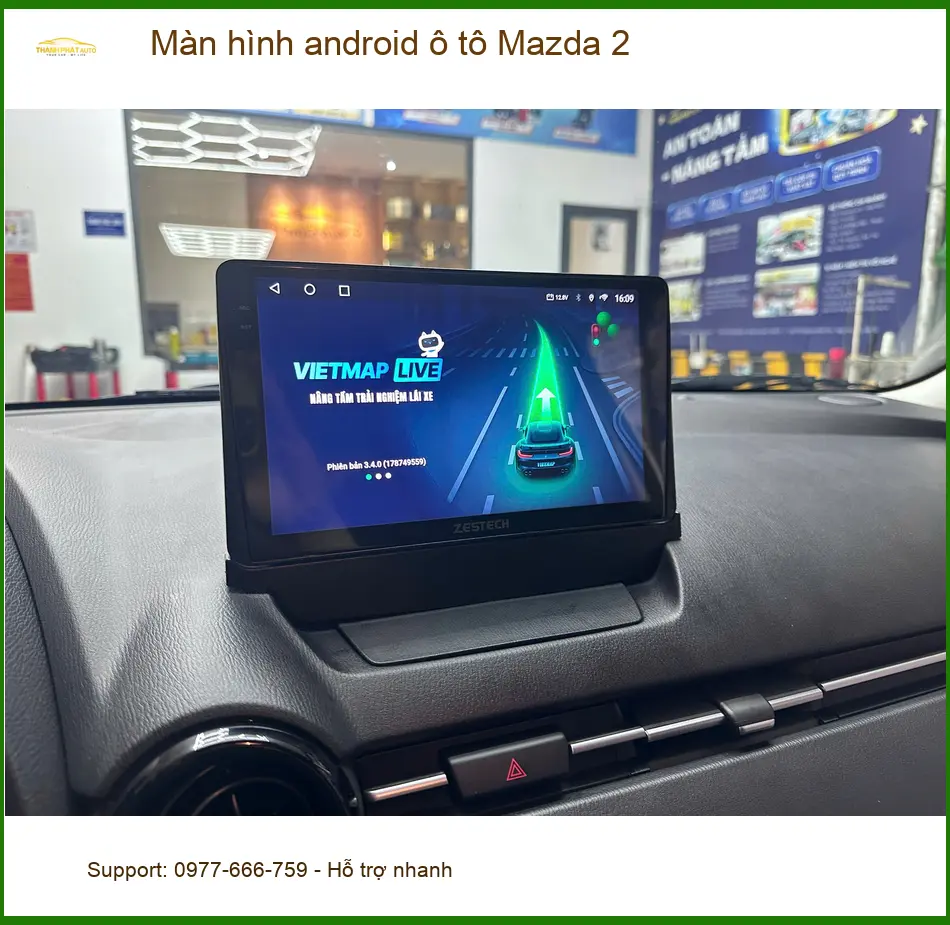 Anh Lộc lắp màn hình Android ô tô cho Mazda 2 ở Quận 12 vì màn zin thiếu tính năng giải trí ảnh thực tế 3