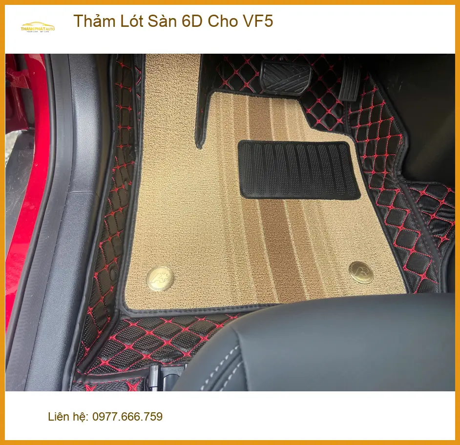Chú Phúc lắp Thảm Lót Sàn 6D cho VinFast VF5 tại Quận 12 giữ xe luôn sạch