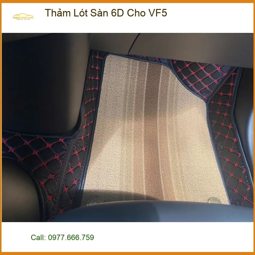Chú Phúc lắp Thảm Lót Sàn 6D cho VinFast VF5 tại Quận 12 giữ xe luôn sạch ảnh thực tế 2