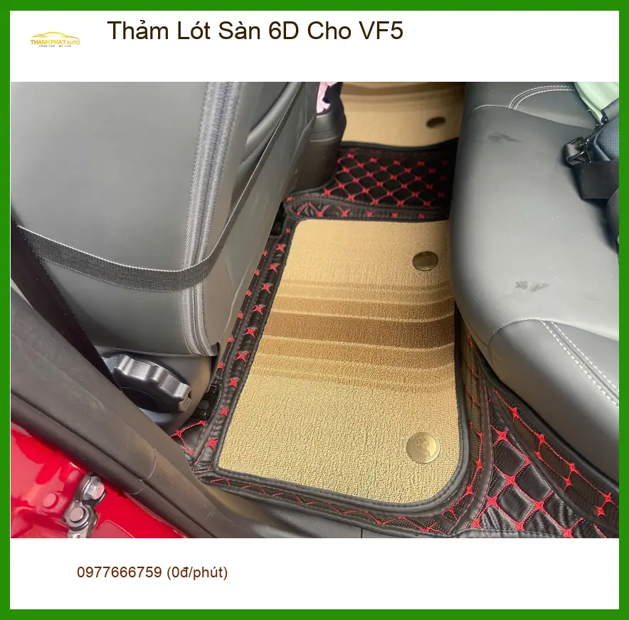 Chú Phúc lắp Thảm Lót Sàn 6D cho VinFast VF5 tại Quận 12 giữ xe luôn sạch ảnh thực tế 3