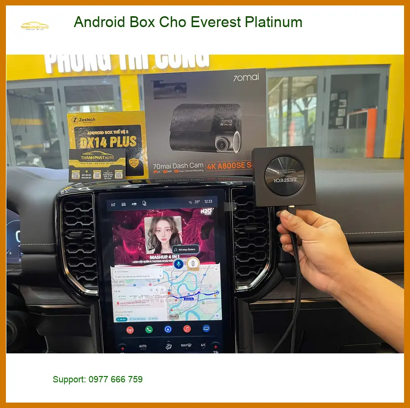 Chị Bích lắp Android Box cho Everest Platinum tại Quận 9 uy tín ảnh thực tế 2