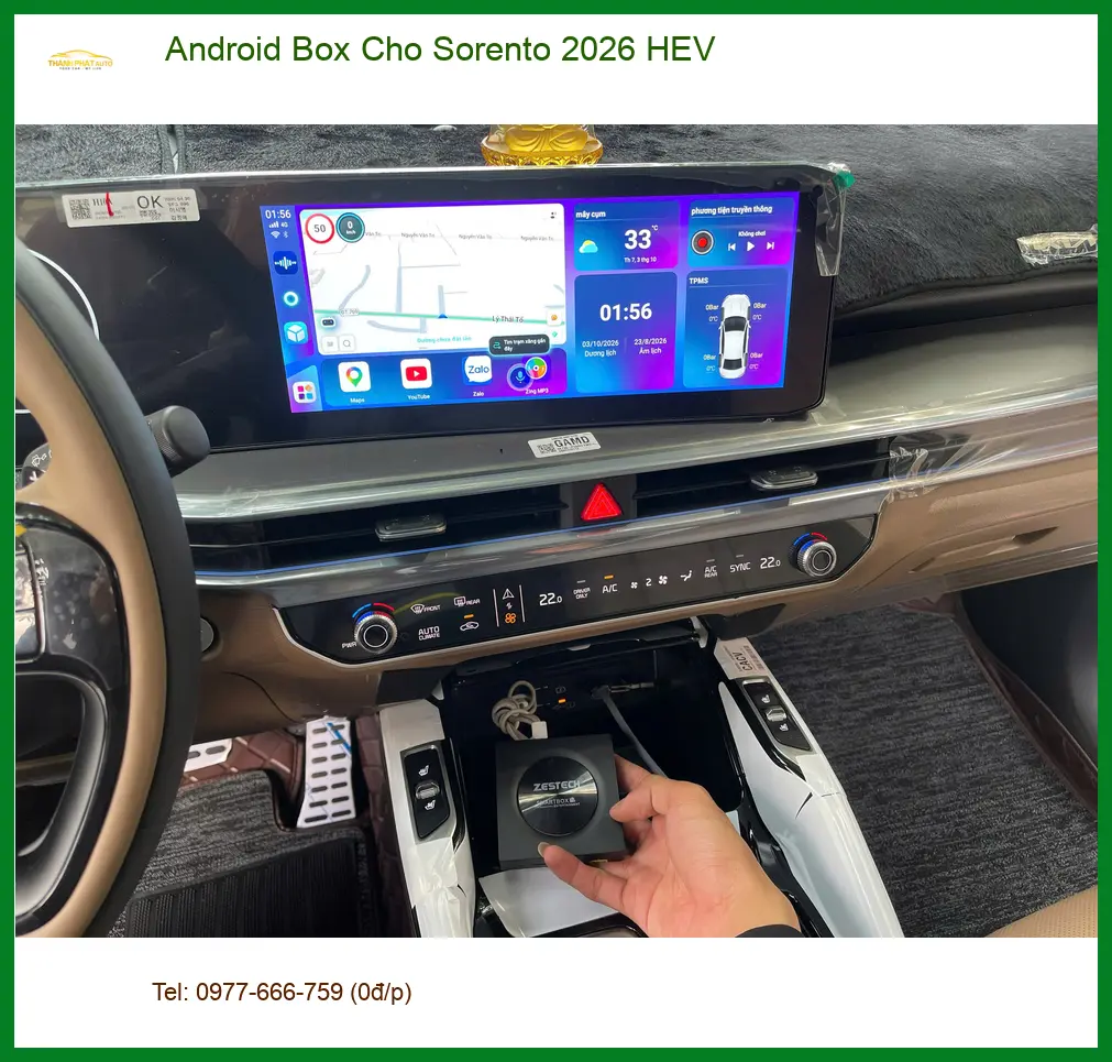 Anh Kiên lắp Android Box cho Sorento 2026 HEV tại Quận 9 trải nghiệm giải trí đỉnh cao
