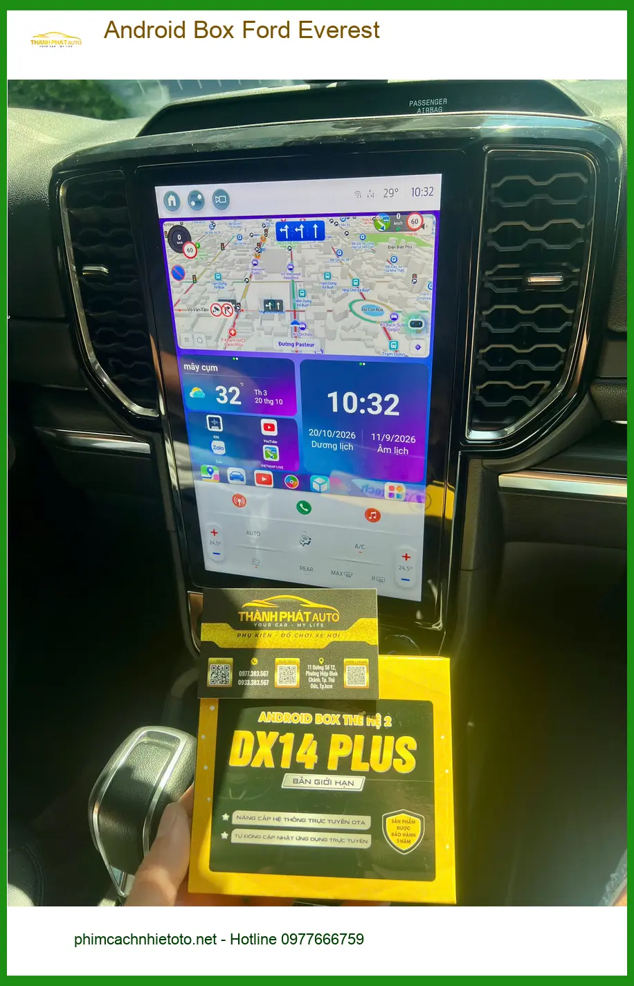 Cô Diễm lắp Android Box Ford Everest Quận Thủ Đức để con cháu tiện xem giải trí ảnh thực tế 2