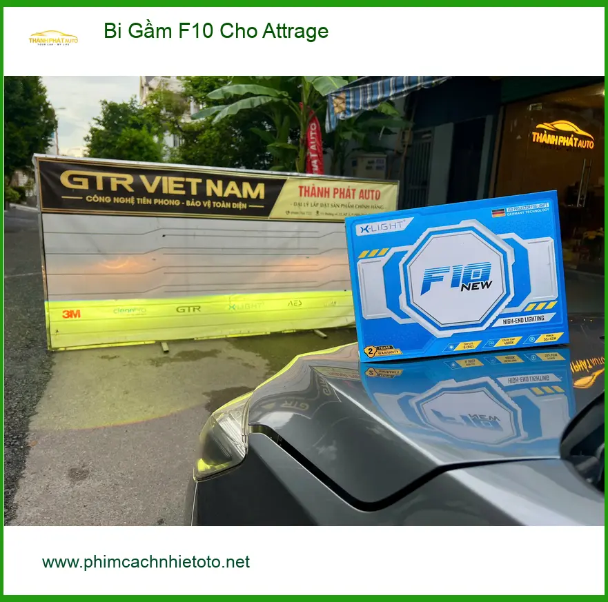 Anh Duy Khang lắp Bi Gầm F10 cho Attrage tại Quận Thủ Đức để đi đêm an toàn hơn