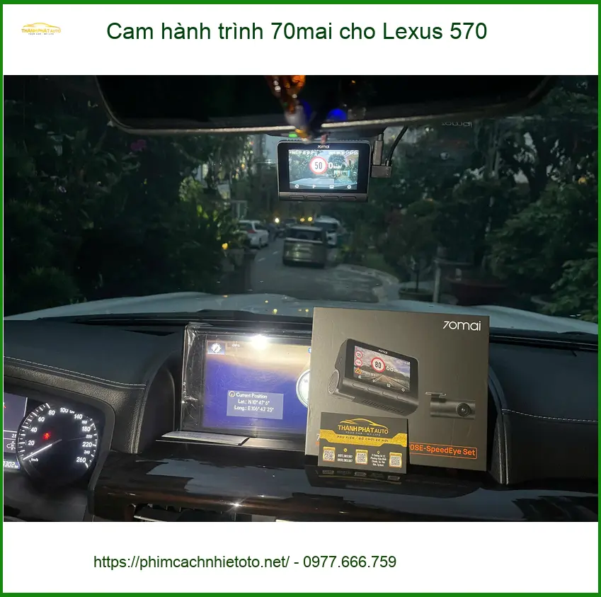 Chị Thảo lắp Cam hành trình 70mai cho Lexus 570 ở Quận 9 an toàn ảnh thực tế 2