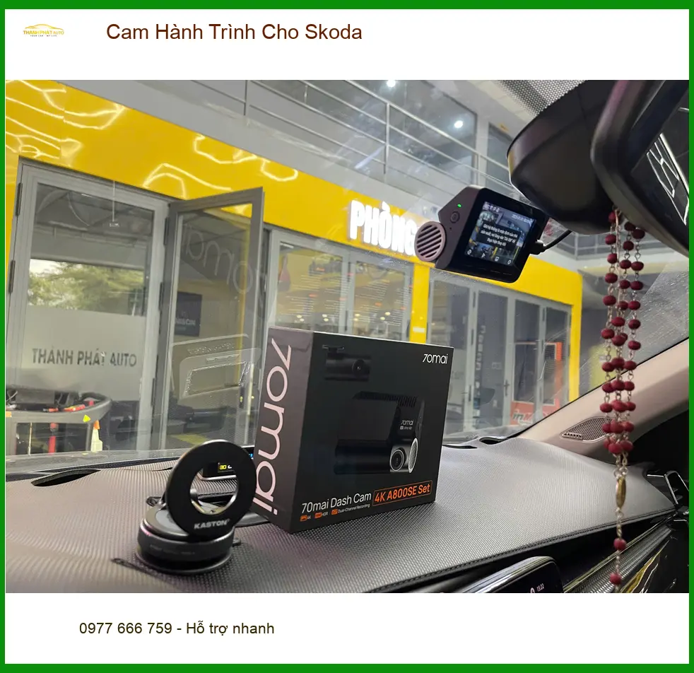Anh Tùng lắp Cam Hành Trình cho Skoda Kodiaq tại Quận 9, an tâm giao thông. ảnh thực tế 2