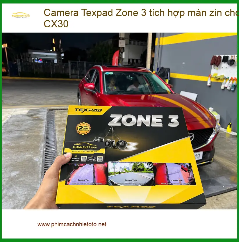 Anh Quân lắp Camera Texpad Zone 3 tích hợp màn zin cho CX30 tại Quận 9 để tiện quan sát ảnh thực tế 3