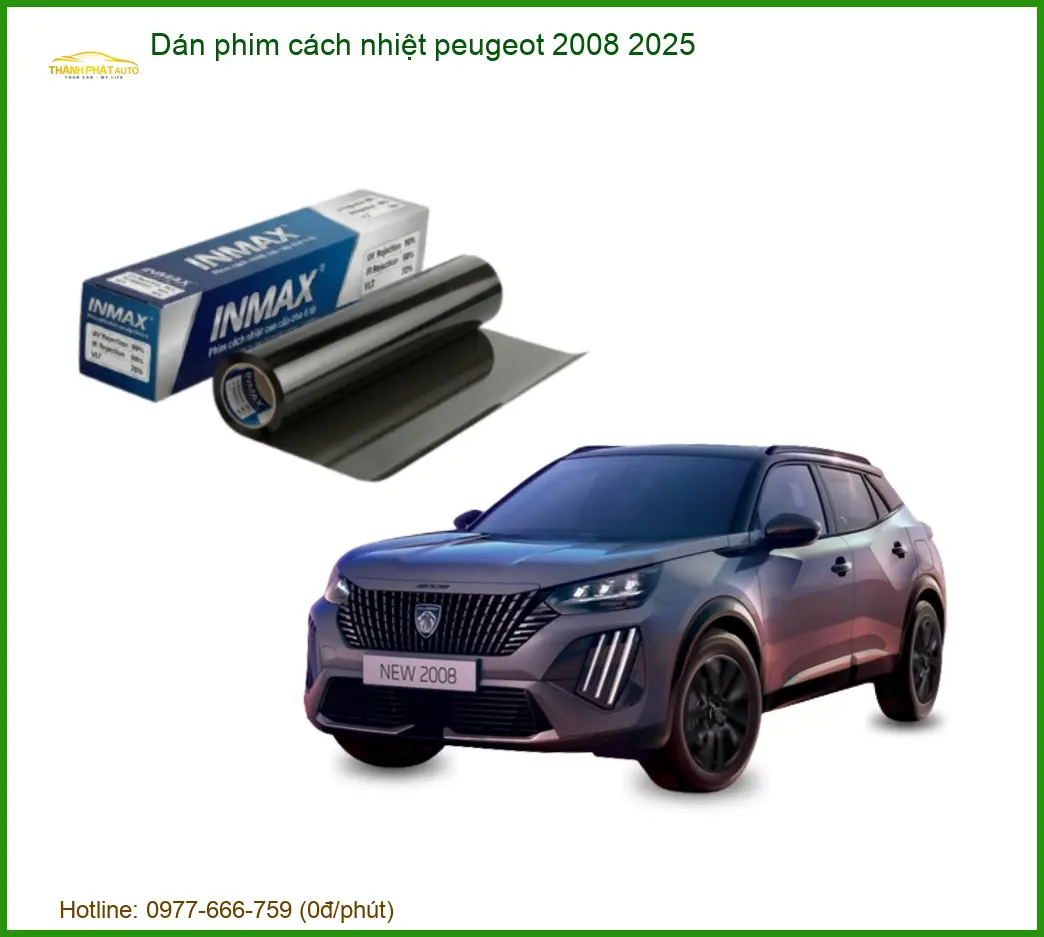 Dán Phim Cách Nhiệt Peugeot 2008 2025 - Trung Tâm Thi Công Uy Tín TPHCM