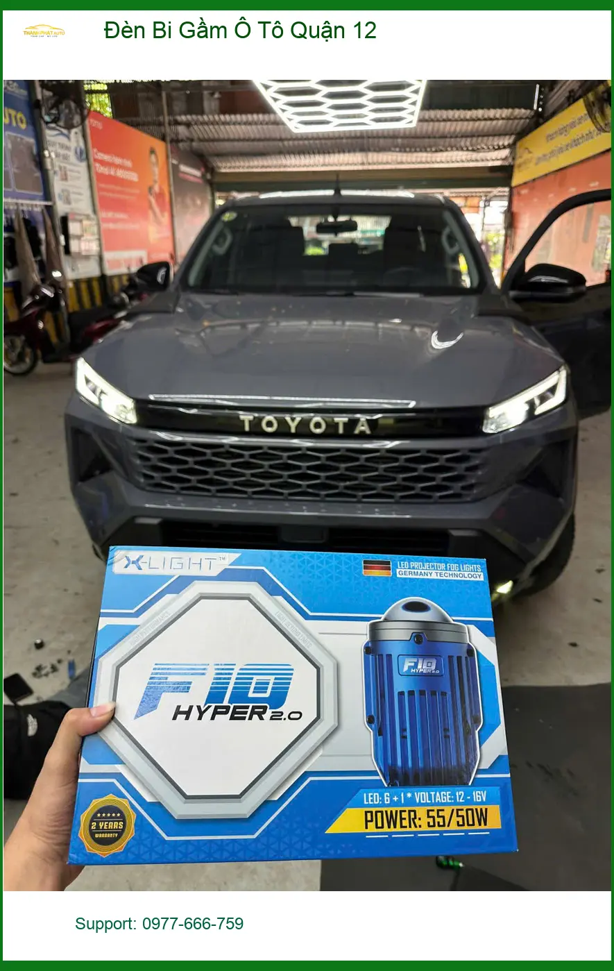 Bác Cường độ đèn bi gầm ô tô Suzuki XL7 tại Quận 12 vì đèn zin không đủ sáng ảnh thực tế 2