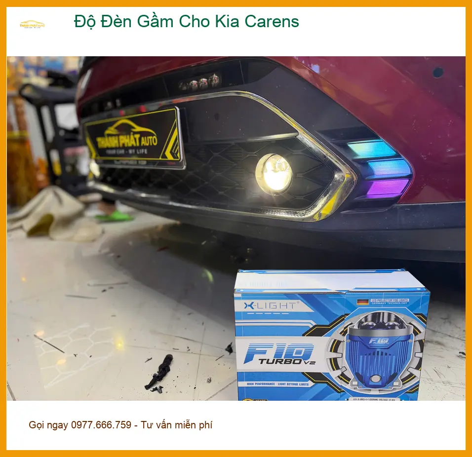 Anh Lâm độ đèn gầm Kia Carens Quận 9, an tâm hơn khi lái xe đêm vắng.