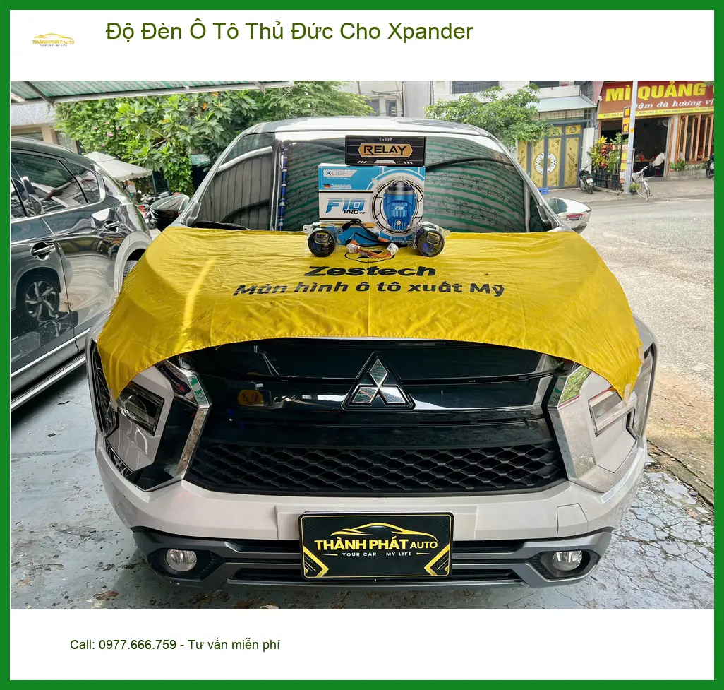 Anh Huy độ đèn ô tô Xpander tại Quận Thủ Đức vì đèn zin quá tối ảnh thực tế 2