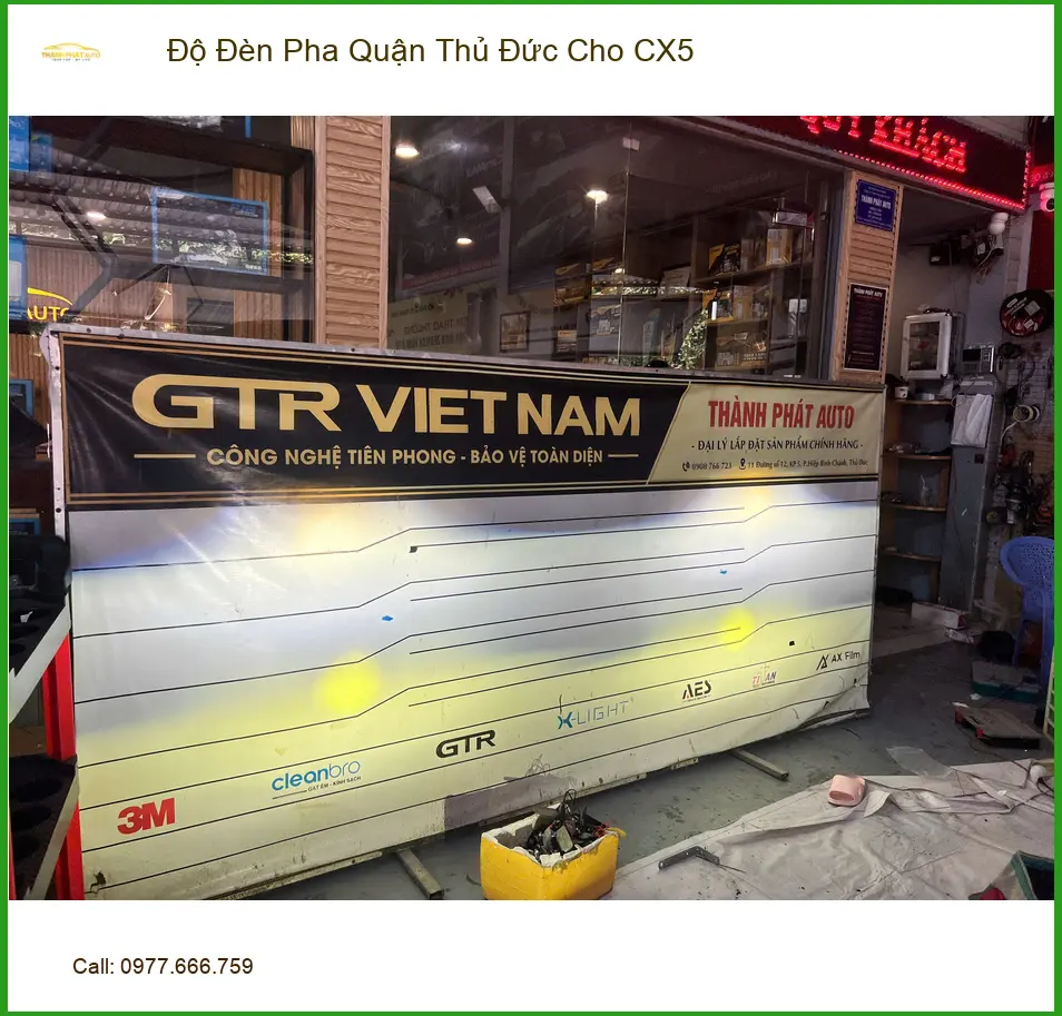 Anh Minh độ đèn pha CX5 ở Quận Thủ Đức vì đèn zin không đủ sáng khi đi đêm