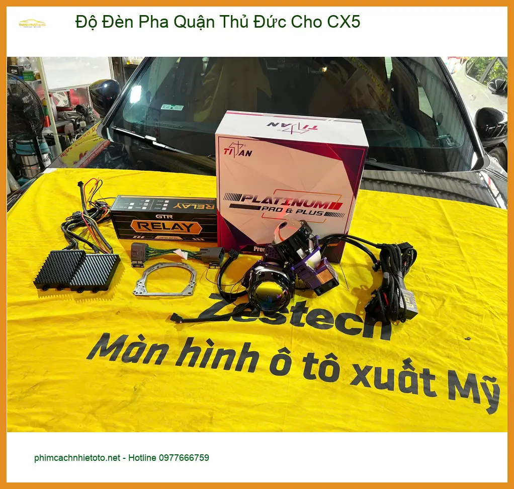 Anh Minh độ đèn pha CX5 ở Quận Thủ Đức vì đèn zin không đủ sáng khi đi đêm ảnh thực tế 2