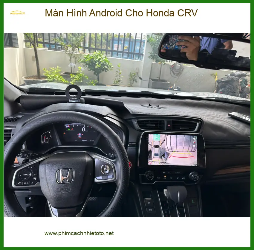 Anh Long lắp Màn Hình Android cho Honda CRV tại Quận 12 để nâng cấp giải trí ảnh thực tế 3