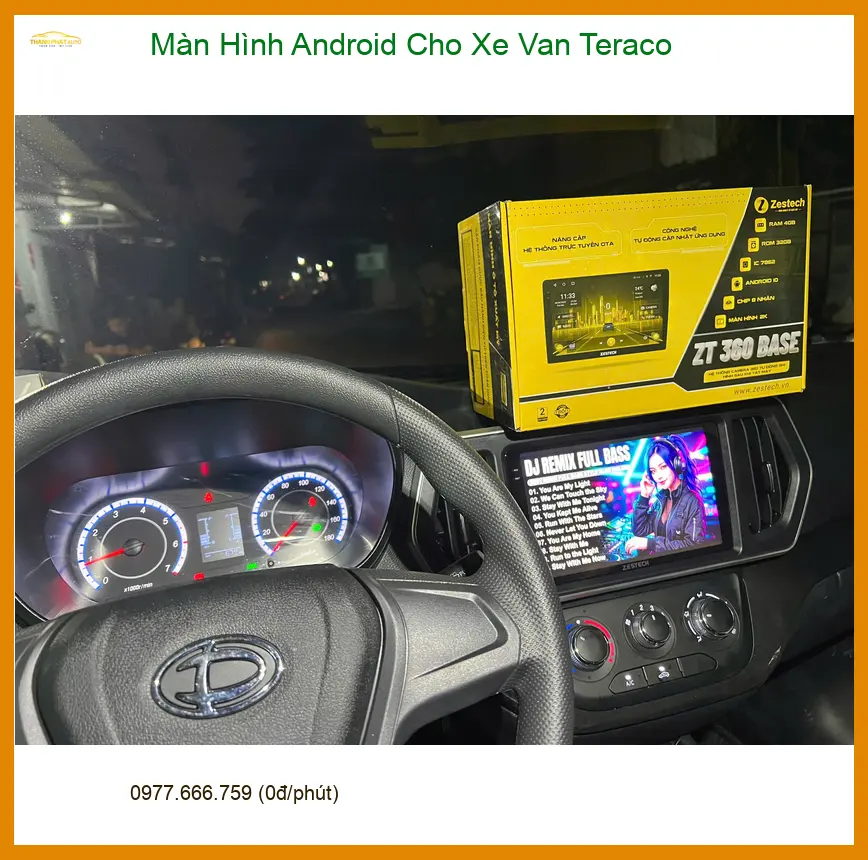 Anh Khang lắp Màn Hình Android Cho Xe Van Teraco tại Quận Thủ Đức
