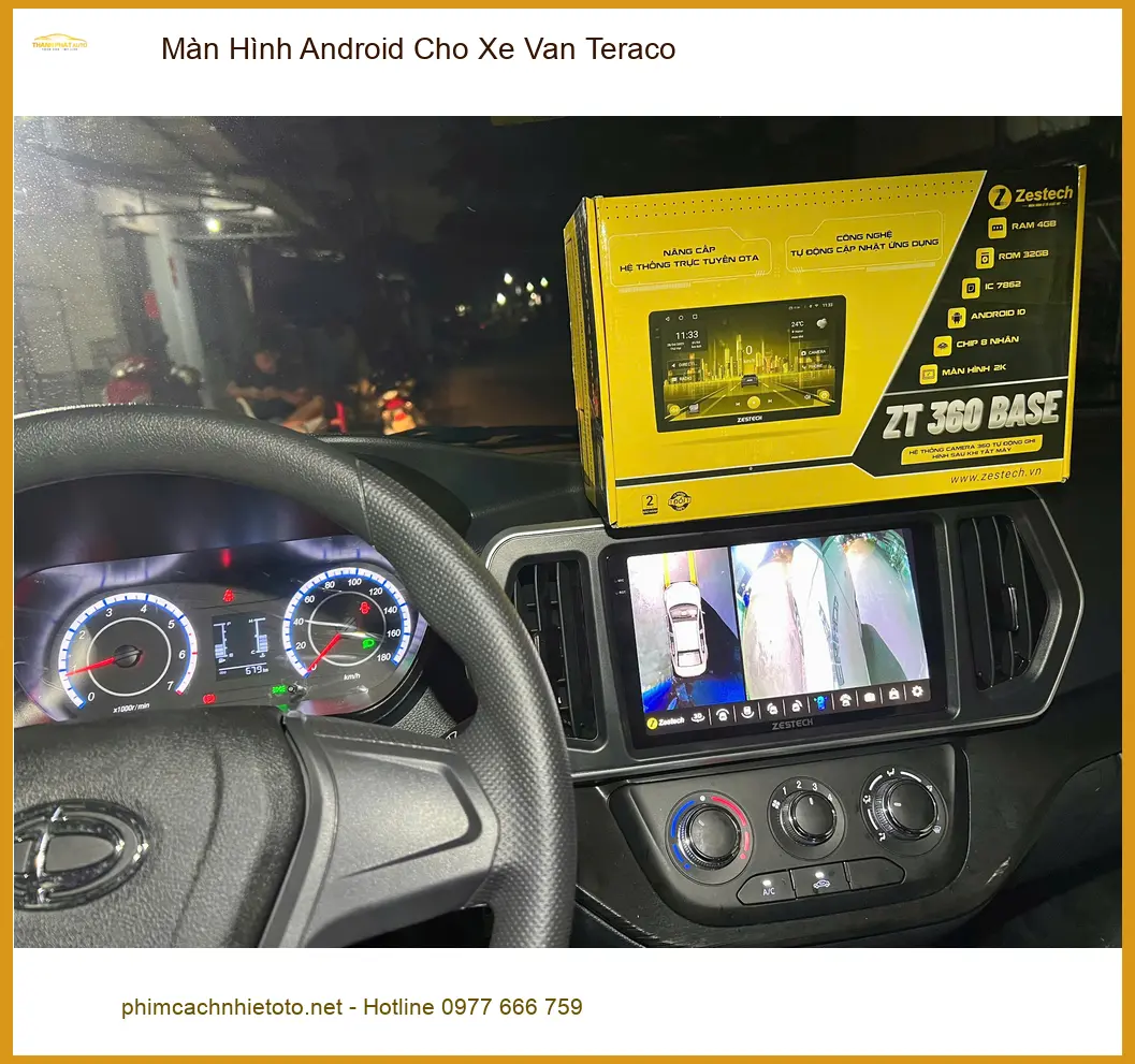 Anh Khang lắp Màn Hình Android Cho Xe Van Teraco tại Quận Thủ Đức ảnh thực tế 2