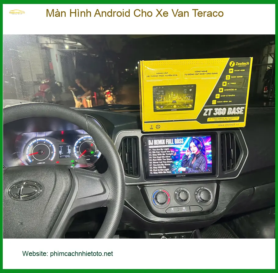 Anh Khang lắp Màn Hình Android Cho Xe Van Teraco tại Quận Thủ Đức ảnh thực tế 3