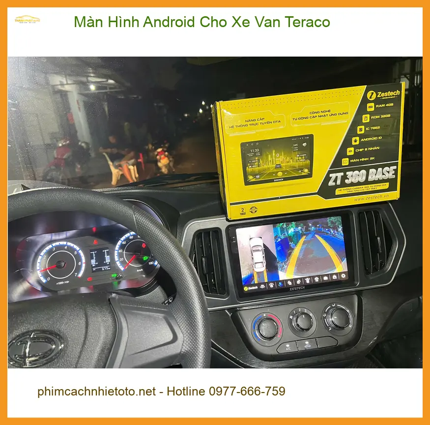 Anh Khang lắp Màn Hình Android Cho Xe Van Teraco tại Quận Thủ Đức ảnh thực tế 4