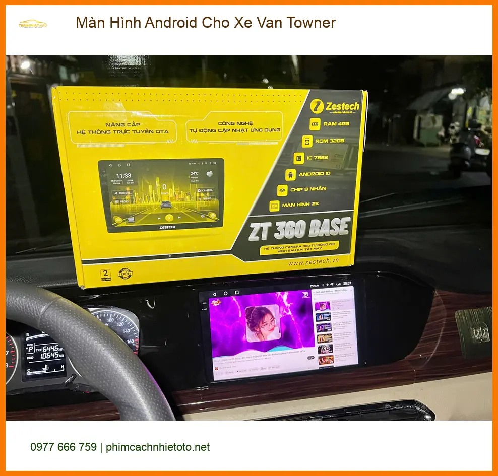 Anh Quang nâng cấp Màn Hình Android cho Xe Van Towner Quận Thủ Đức ảnh thực tế 2