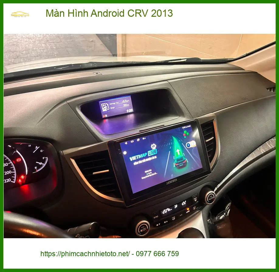 Anh Dũng lắp màn hình Android CRV 2013 ở Quận 12 vì màn zin quá cũ ảnh thực tế 4