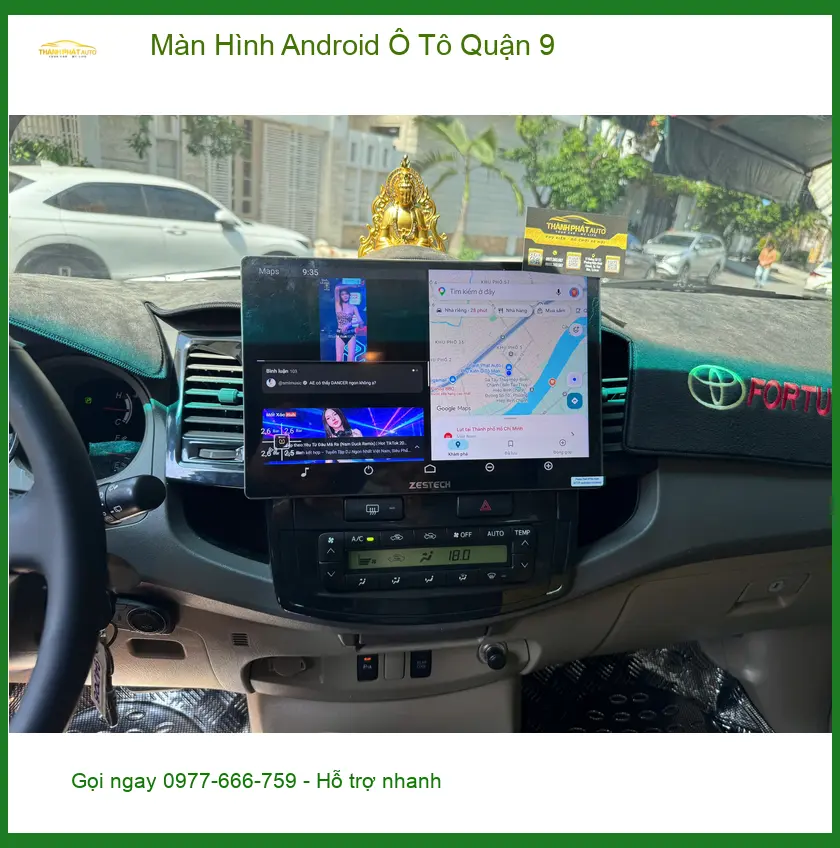 Chú Bình lắp Màn Hình Android Ô Tô cho Hyundai Kona tại Quận 9 để tiện đường đi làm