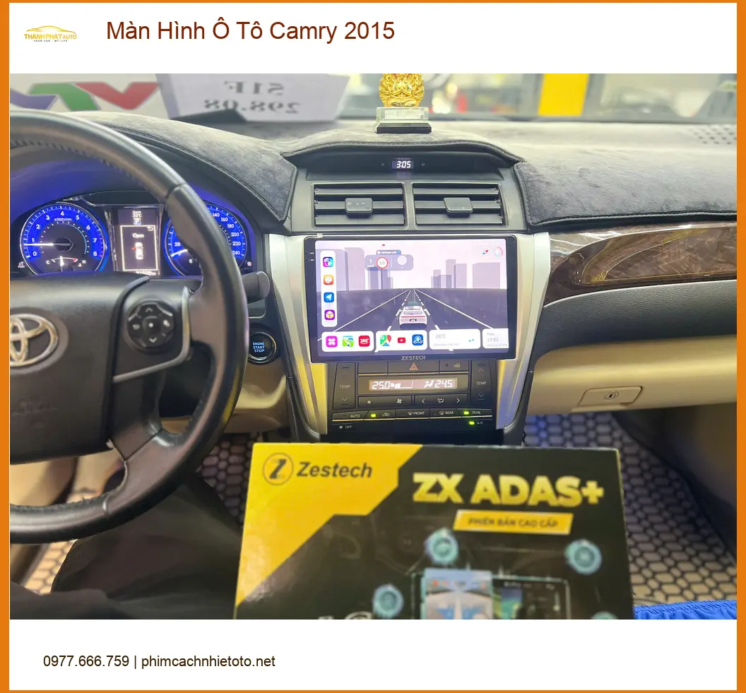 Anh Quang nâng cấp Màn Hình Ô Tô Camry 2015 tại Quận 9 cho xe tiện nghi hơn