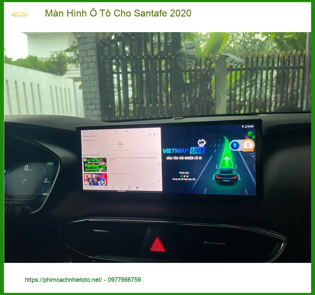 Anh Khải lắp Màn Hình Ô Tô cho Santafe 2020 tại Quận 12 để nâng cao trải nghiệm lái xe ảnh thực tế 3