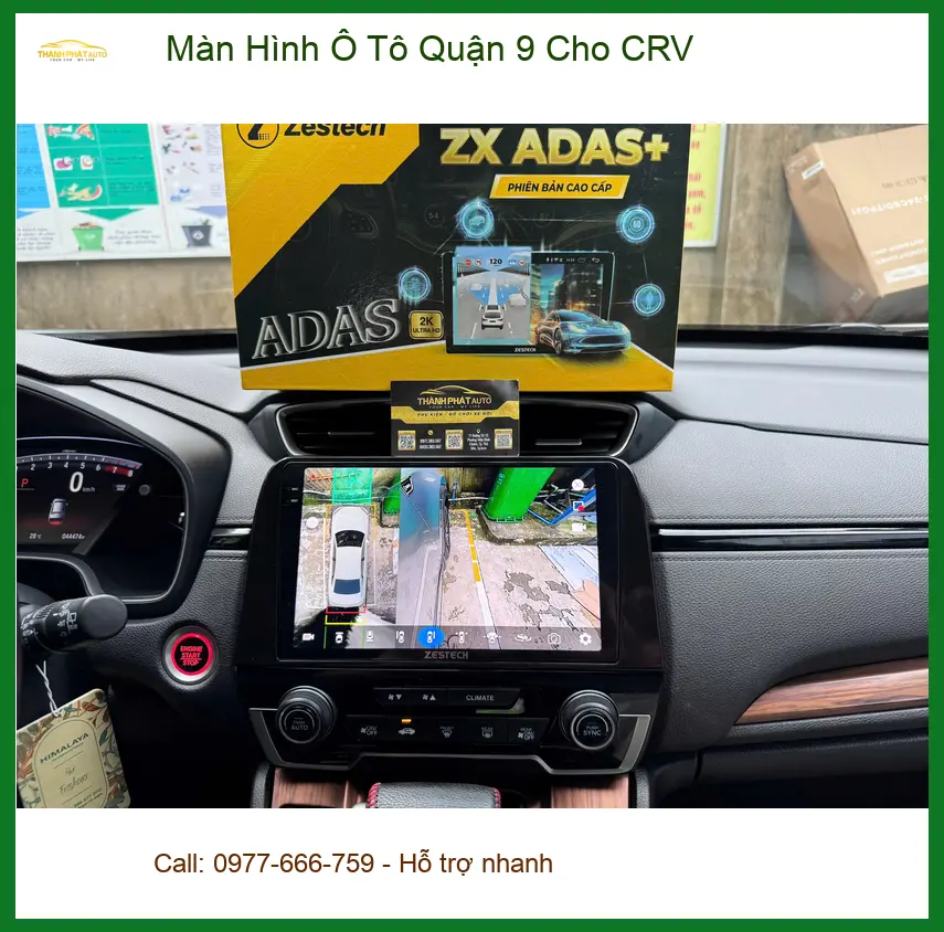 Chú Phước nâng cấp màn hình ô tô cho CRV tại Quận 9 vì màn zin cũ quá chậm ảnh thực tế 3