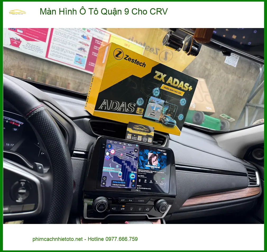 Chú Phước nâng cấp màn hình ô tô cho CRV tại Quận 9 vì màn zin cũ quá chậm ảnh thực tế 5
