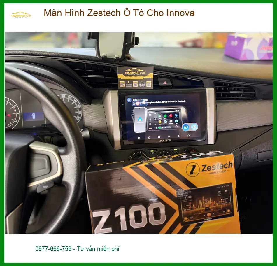 Anh Đạt lắp Màn Hình Zestech Ô Tô cho Innova tại Quận 9 để tiện di chuyển và giải trí ảnh thực tế 4