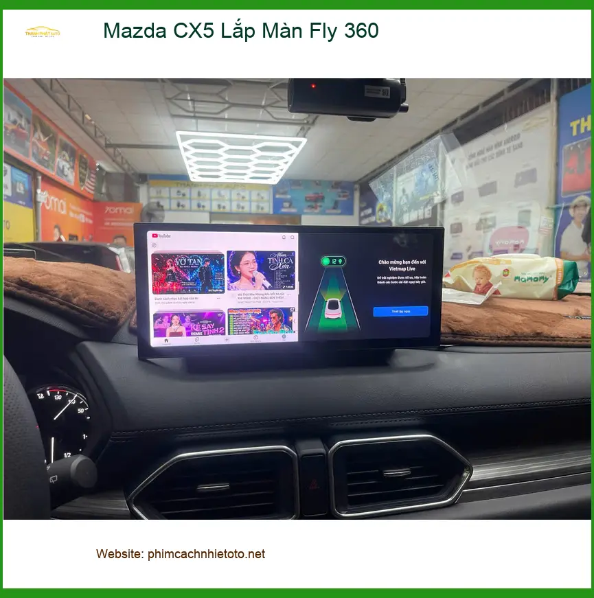 Anh Khang lắp màn hình Fly 360 cho Mazda CX5 tại Quận 12 để dễ dàng đỗ xe