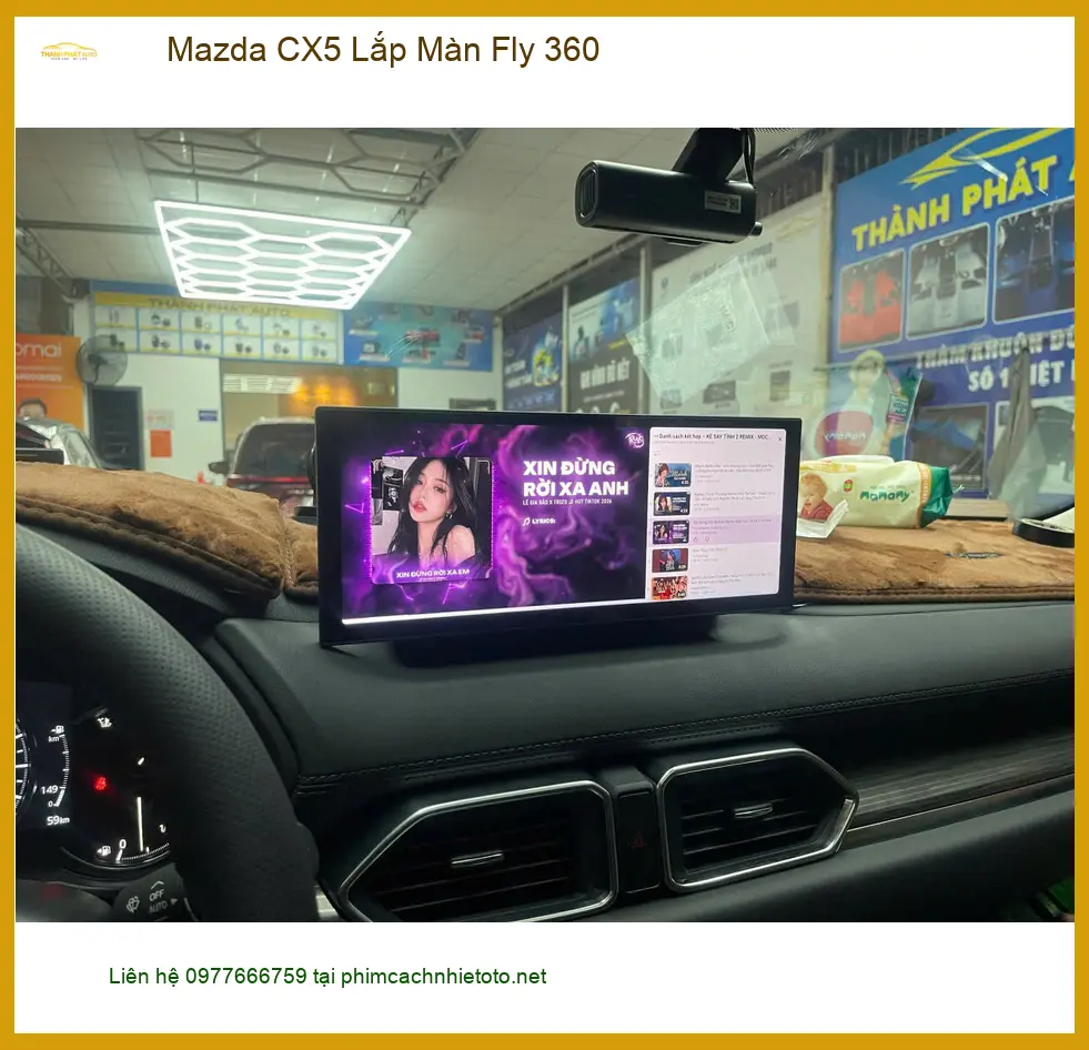 Anh Khang lắp màn hình Fly 360 cho Mazda CX5 tại Quận 12 để dễ dàng đỗ xe ảnh thực tế 2