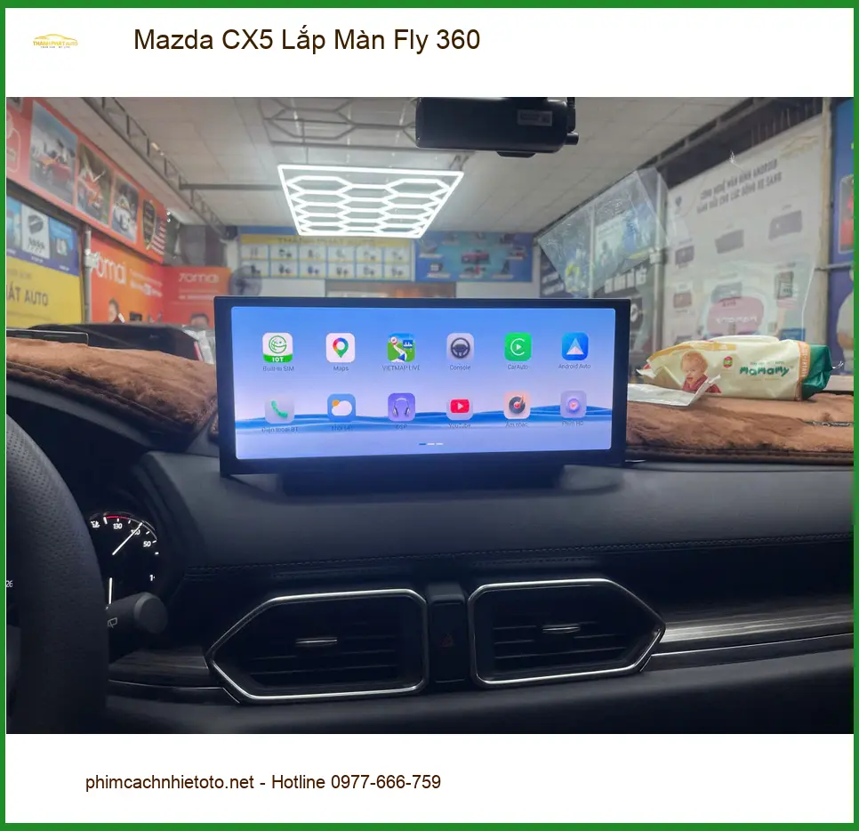 Anh Khang lắp màn hình Fly 360 cho Mazda CX5 tại Quận 12 để dễ dàng đỗ xe ảnh thực tế 3
