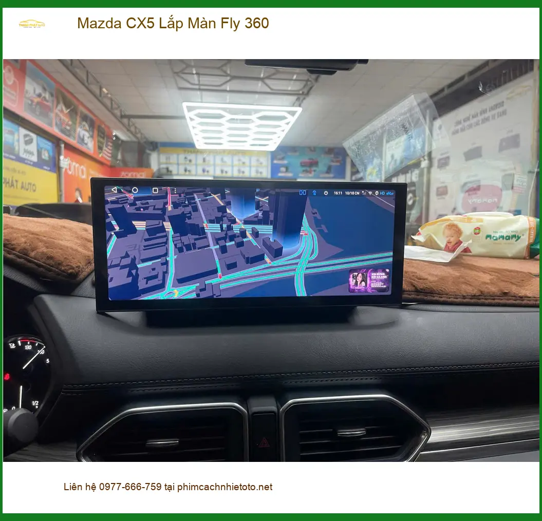 Anh Khang lắp màn hình Fly 360 cho Mazda CX5 tại Quận 12 để dễ dàng đỗ xe ảnh thực tế 5