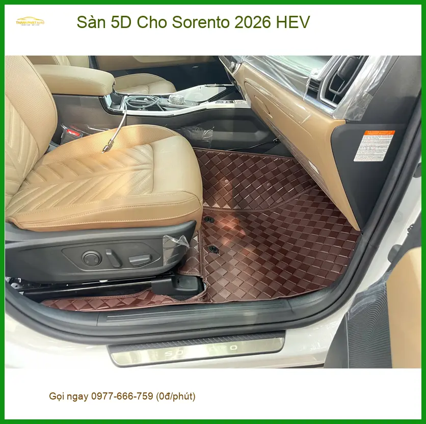 Anh Quang lắp Sàn 5D Cho Sorento 2026 HEV Quận 9 để bảo vệ sàn xe tối ưu ảnh thực tế 2