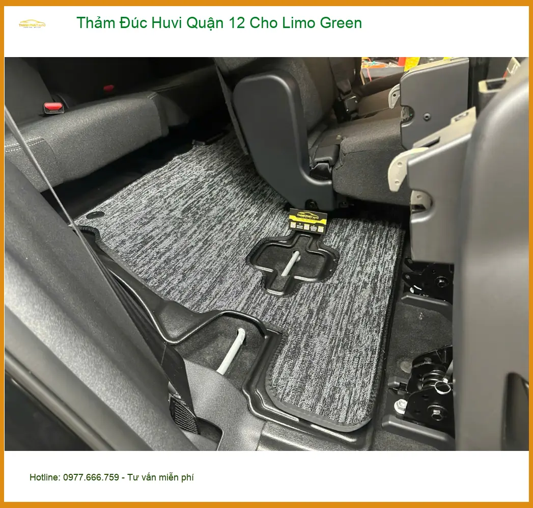 Chú Vĩnh lắp Thảm Đúc Huvi cho Limo Green tại Quận 12 giữ xe luôn sạch bóng